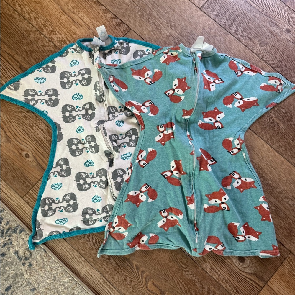 Kids Fox Print/Elephant print Zippadee zip sleep sacks